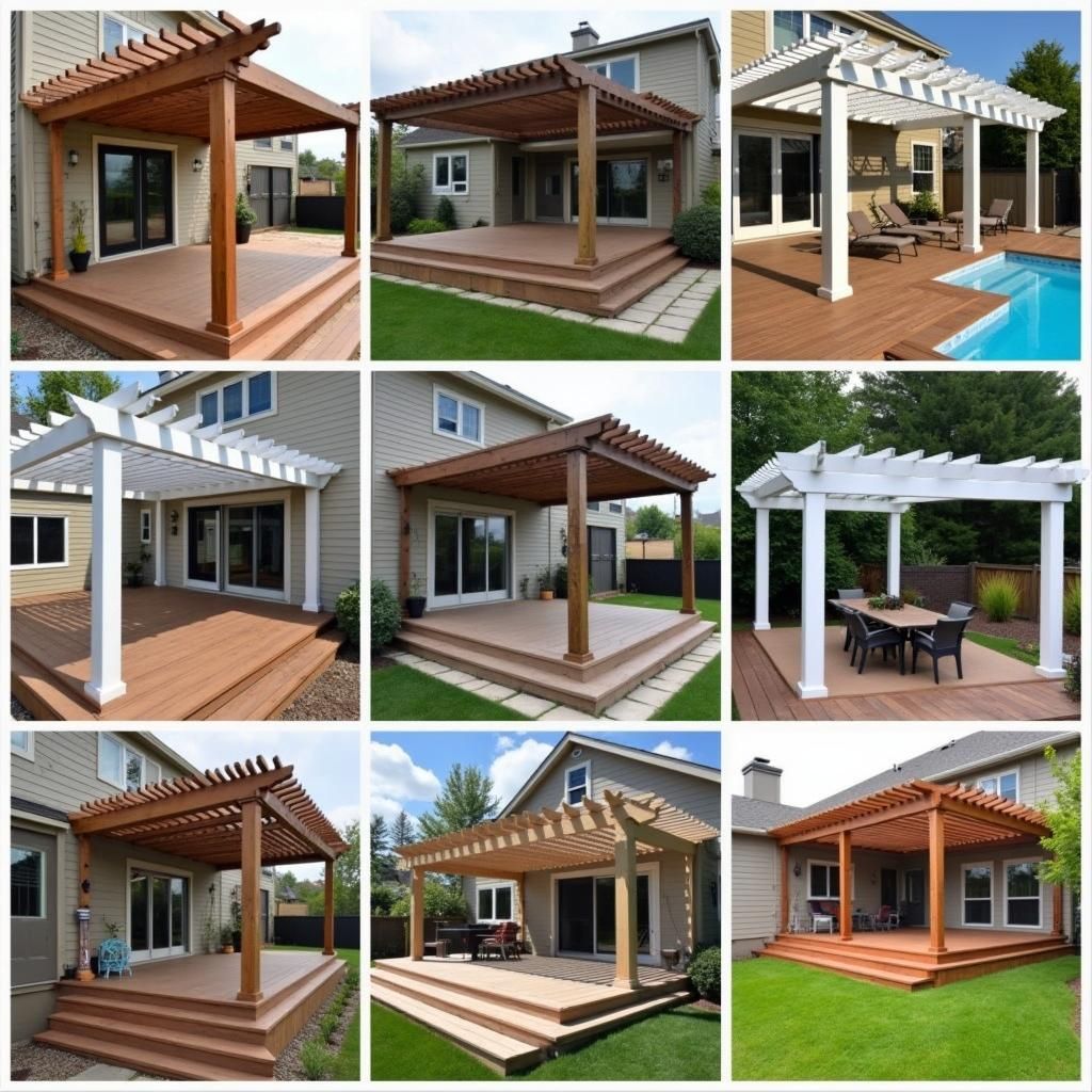 Different pergola styles for decks