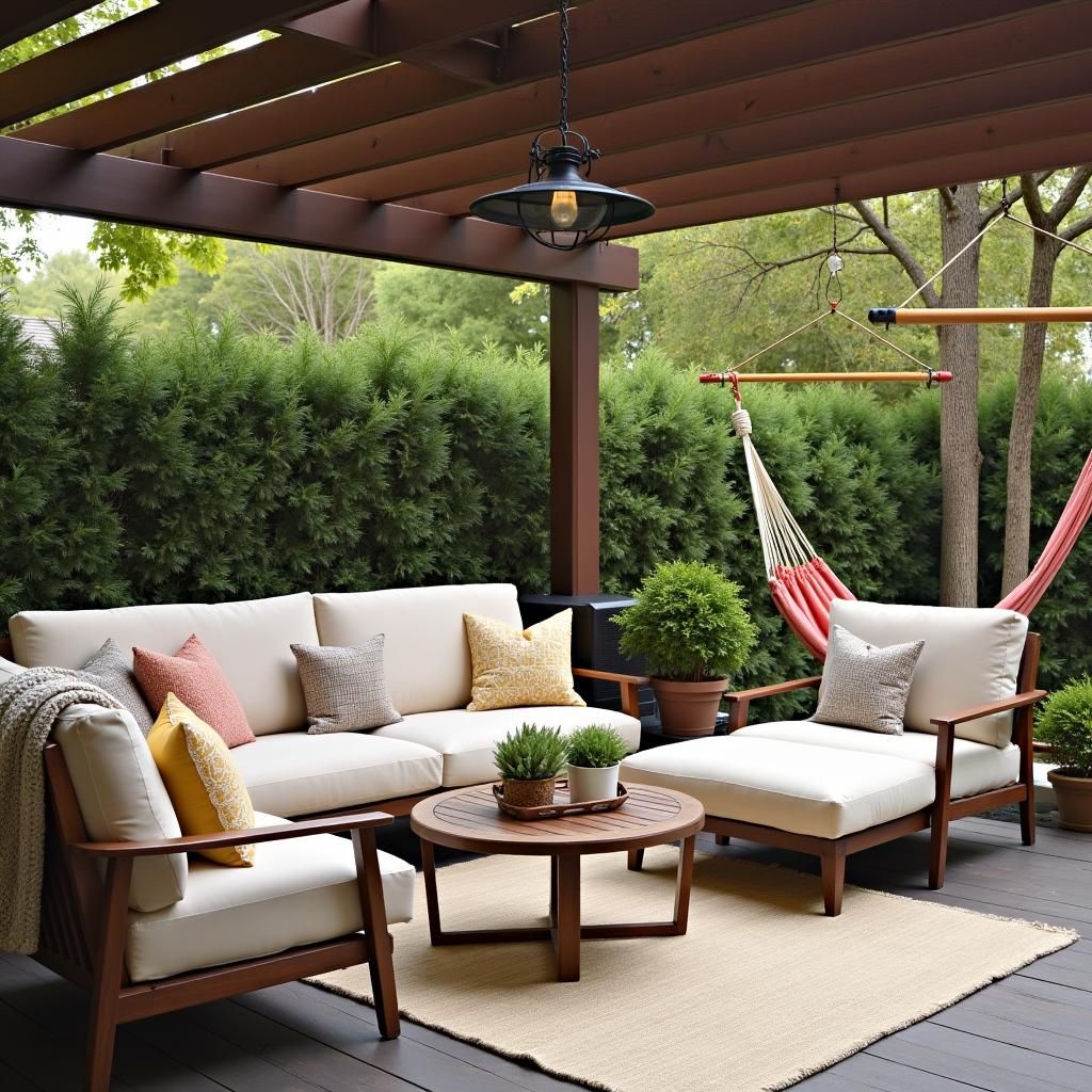 Creating a Relaxing Lounge Space Under a Pergola