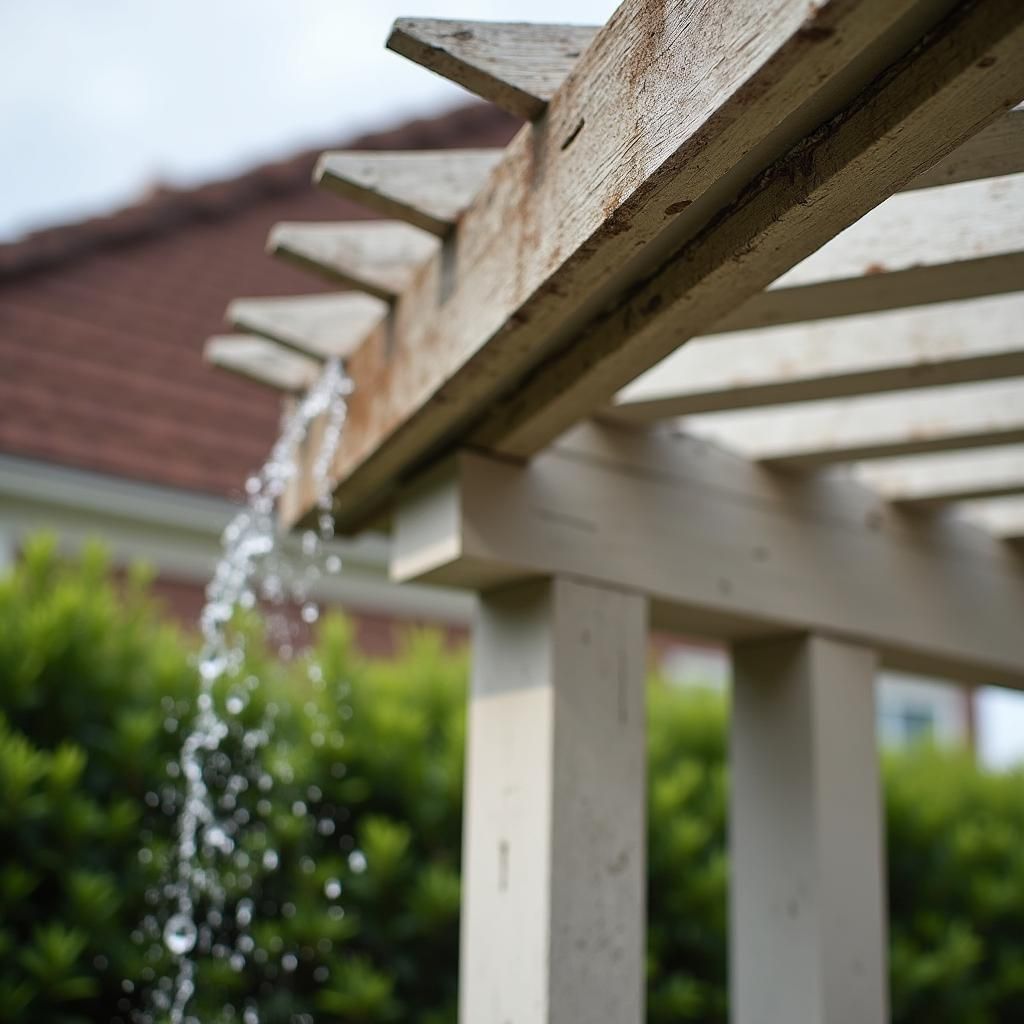 Pergola with Rain Drainage System