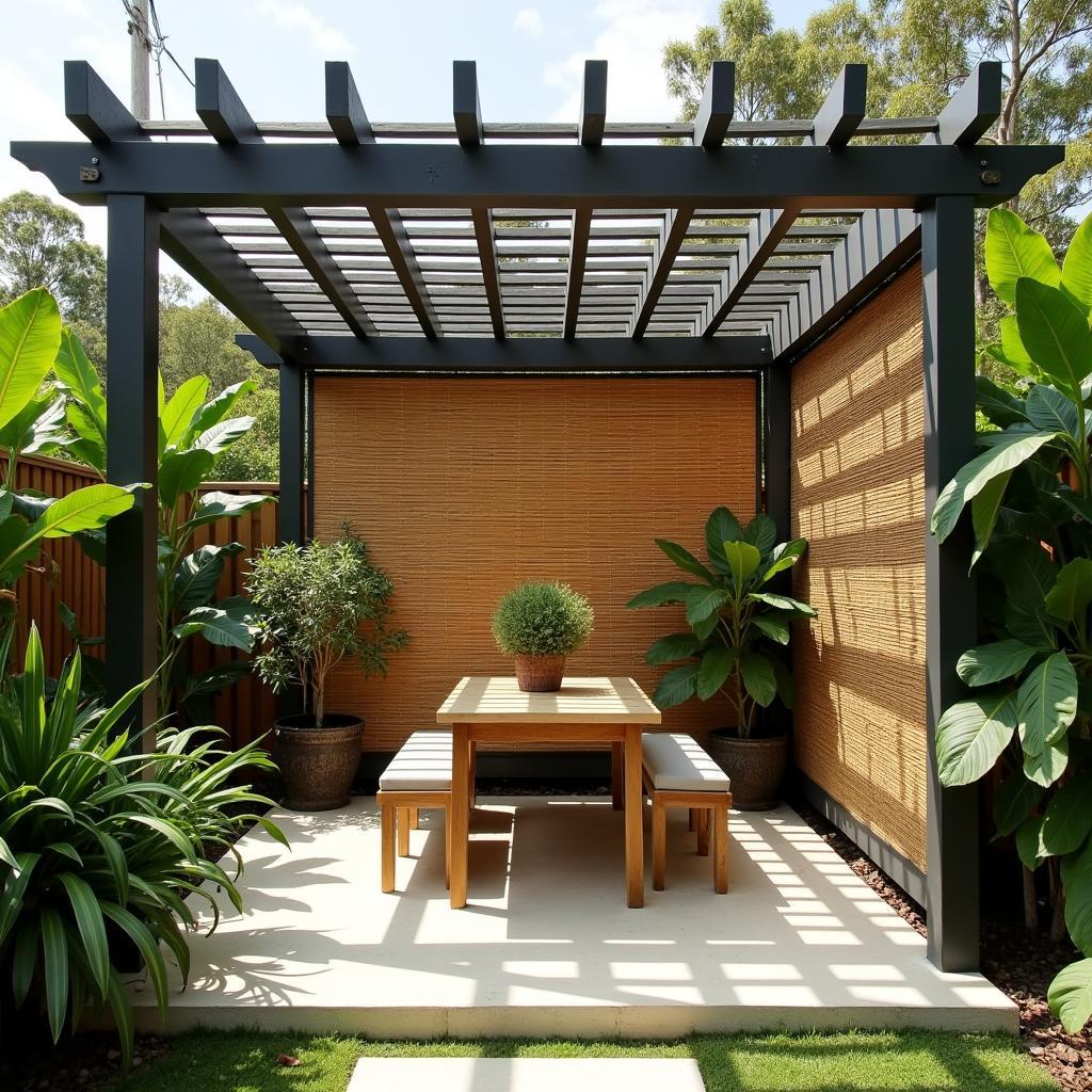 Bamboo Pergola Screen Brisbane Design