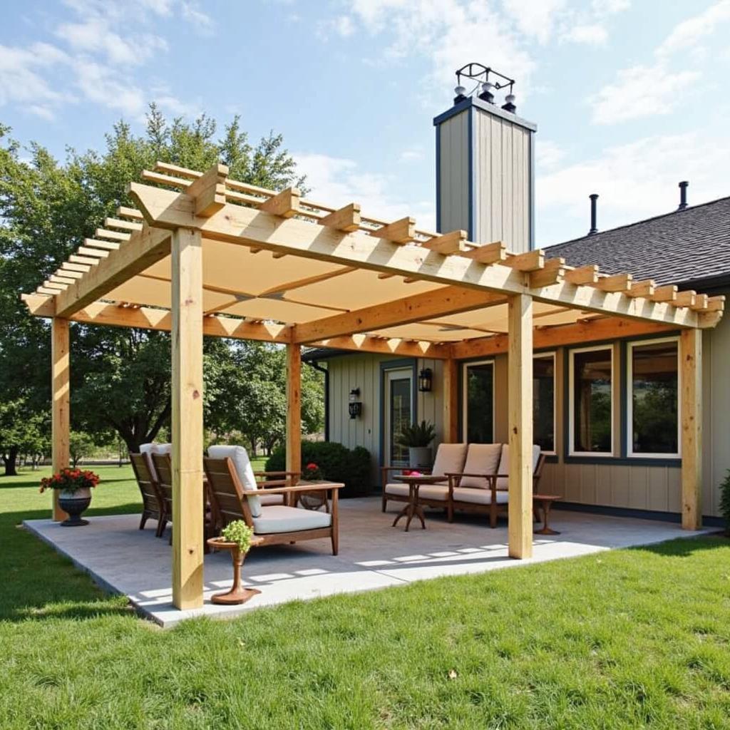 Budget-Friendly Pergola Materials: Pressure-Treated Lumber and Shade Cloth