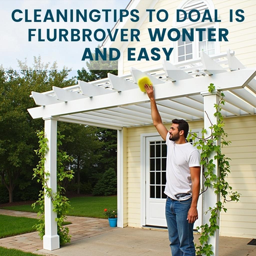 Cleaning a Lightweight Fiberglass Pergola with Soap and Water