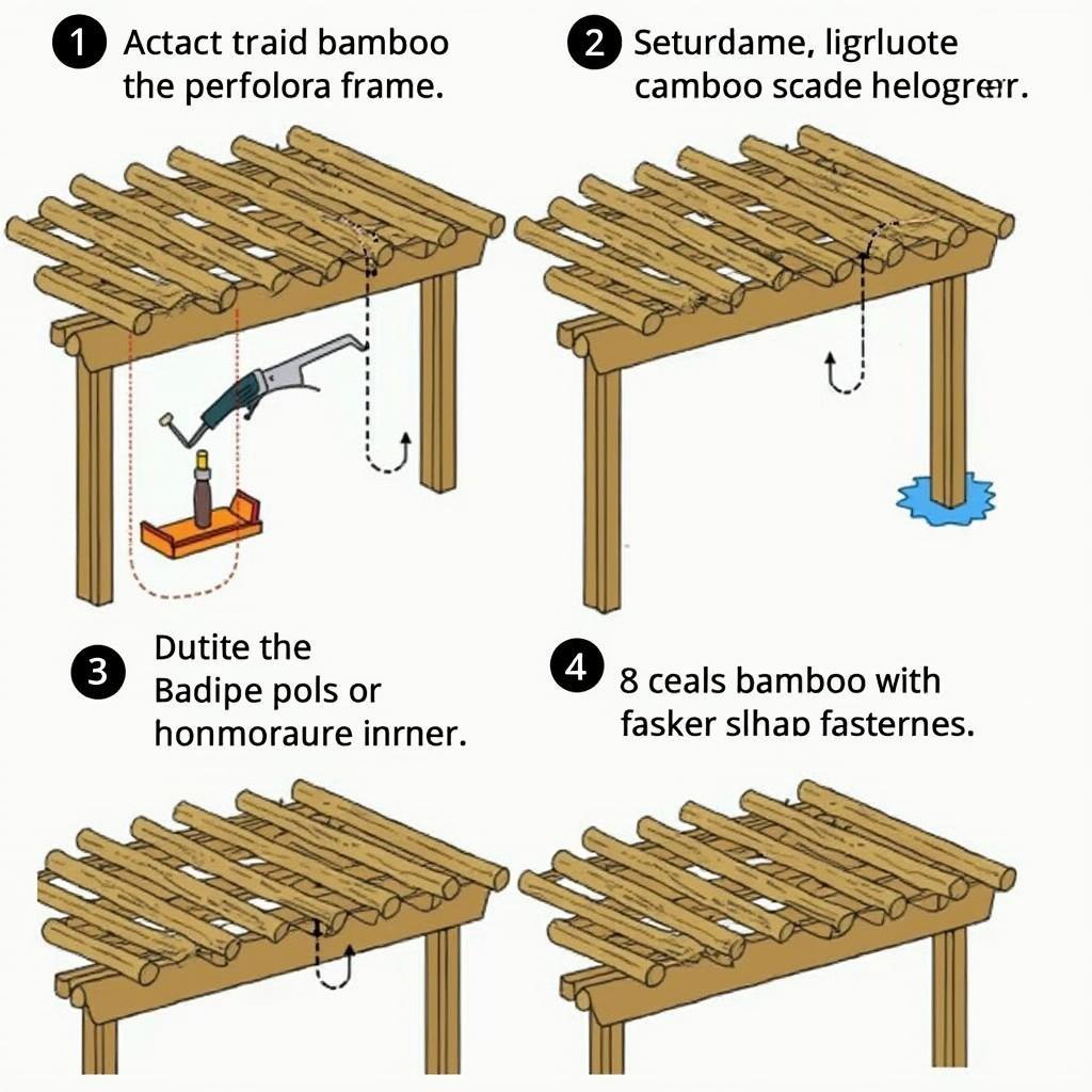 DIY Bamboo Pergola Shade Installation