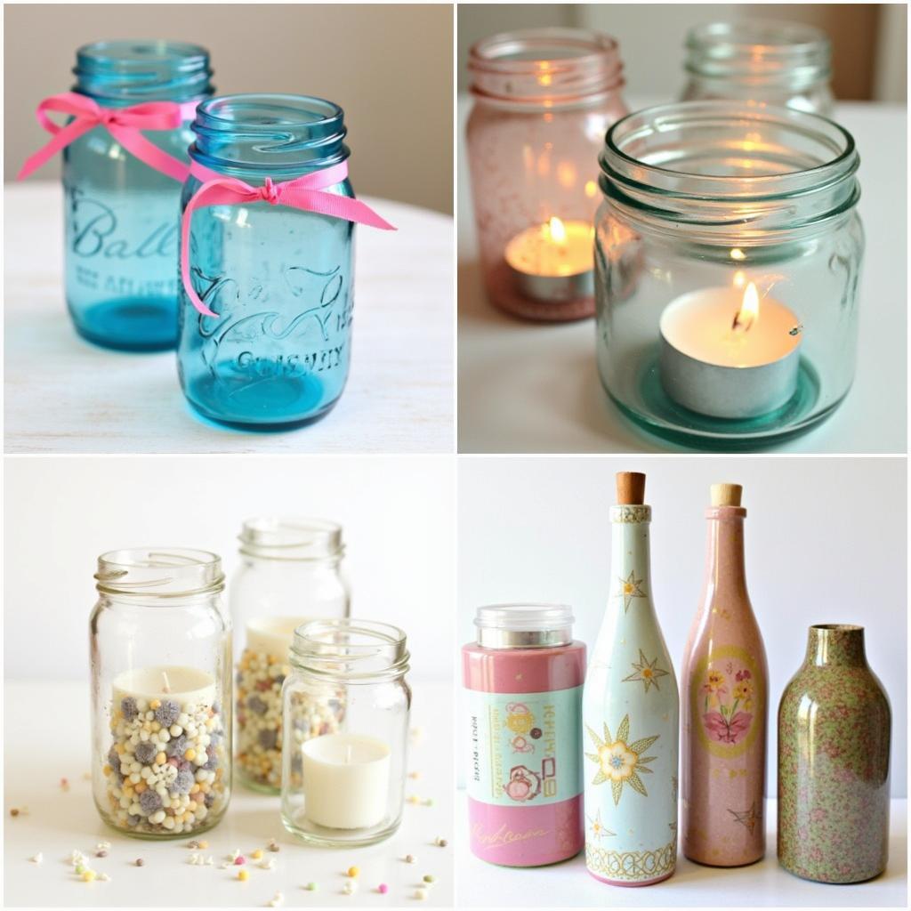 DIY Glass Candle Holders for Pergola Decoration