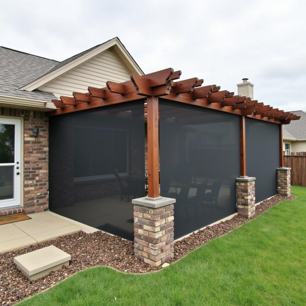 DIY Pergola Screen Installation for Enhanced Privacy