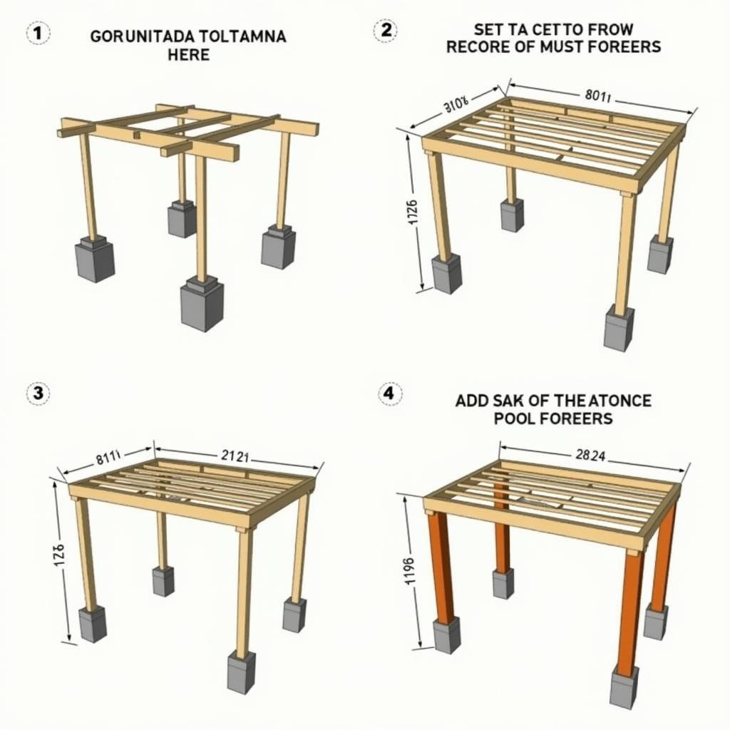 DIY Pool Corner Pergola Construction