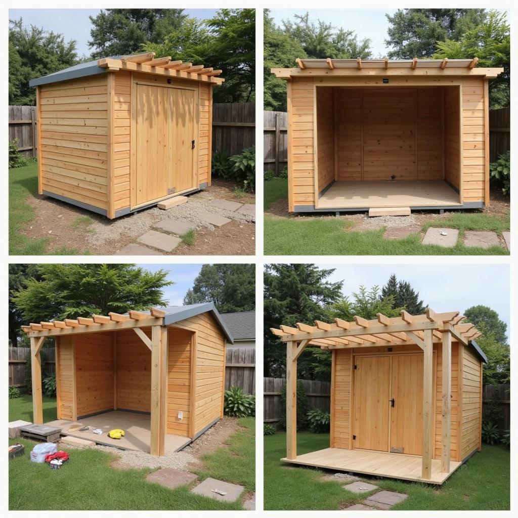 DIY Shed Pergola Construction