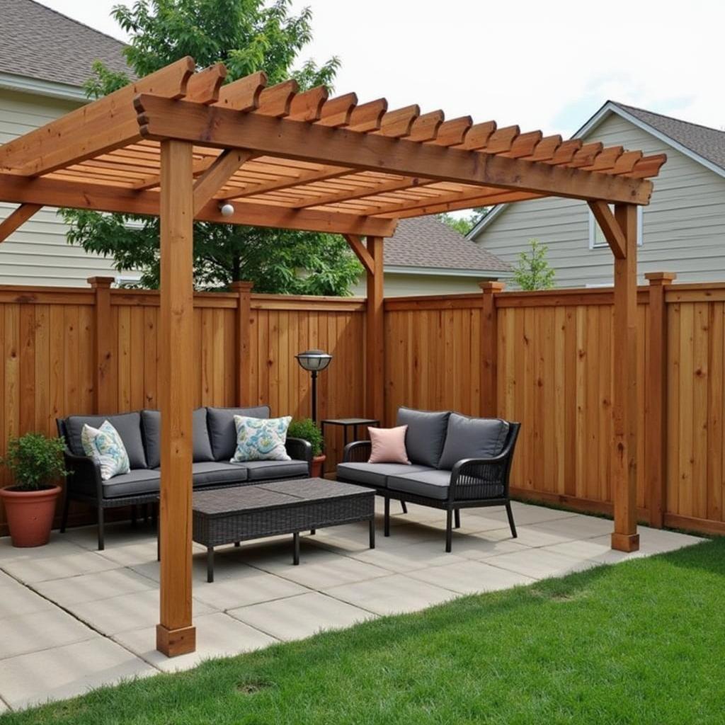 Full Pergola Fence for Seclusion
