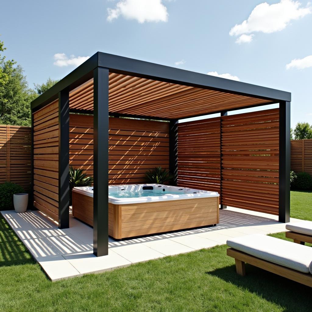 Hot Tub Pergola Privacy Wall Ideas