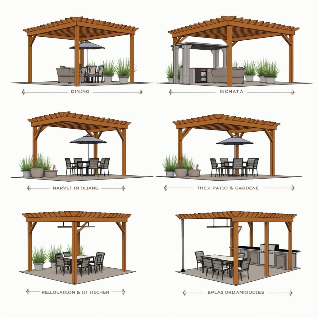 L-Shaped Gable Pergola Design Ideas