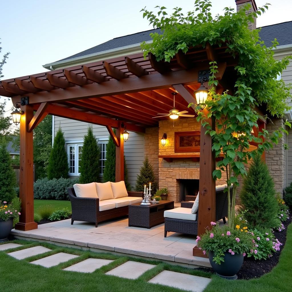 Well-Maintained Rainproof Pergola