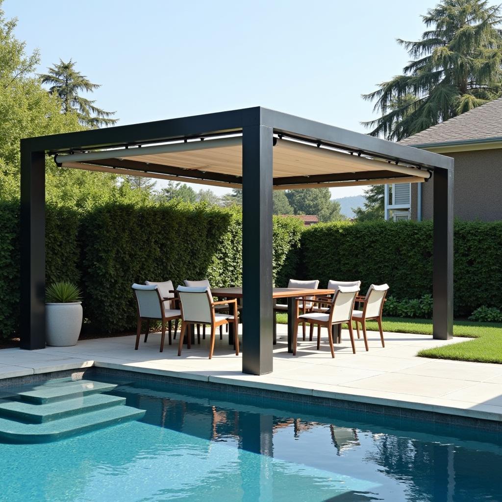 Modern Aluminum Pool Pergola