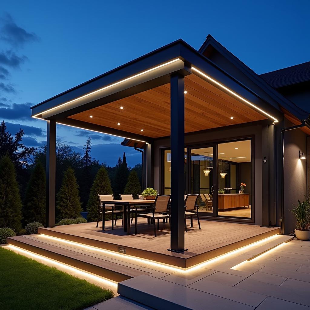 Modern Pergola LED Strip Lighting