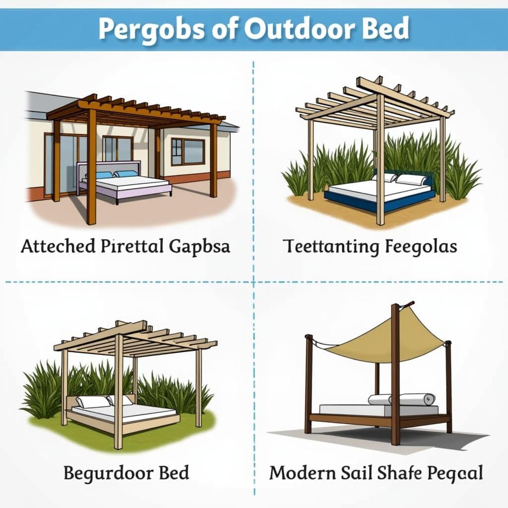 Outdoor Bed Pergola Styles: Attached, Freestanding, and Sail Shade