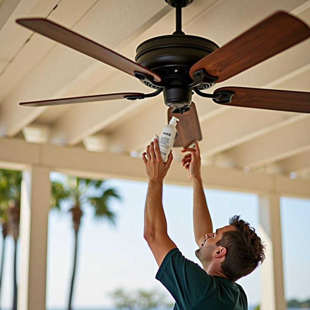 Cleaning an Outdoor Pergola Ceiling Fan