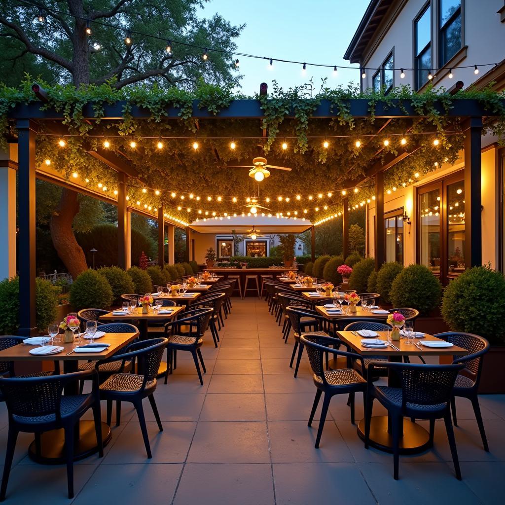 Outdoor Restaurant Pergola Dining