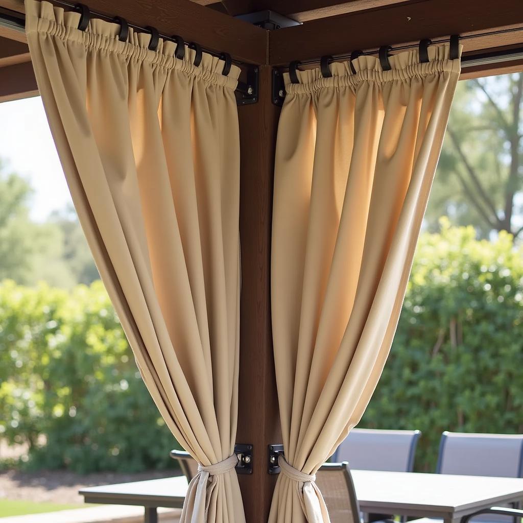 Pergola Curtains for Outdoor Dining Protection