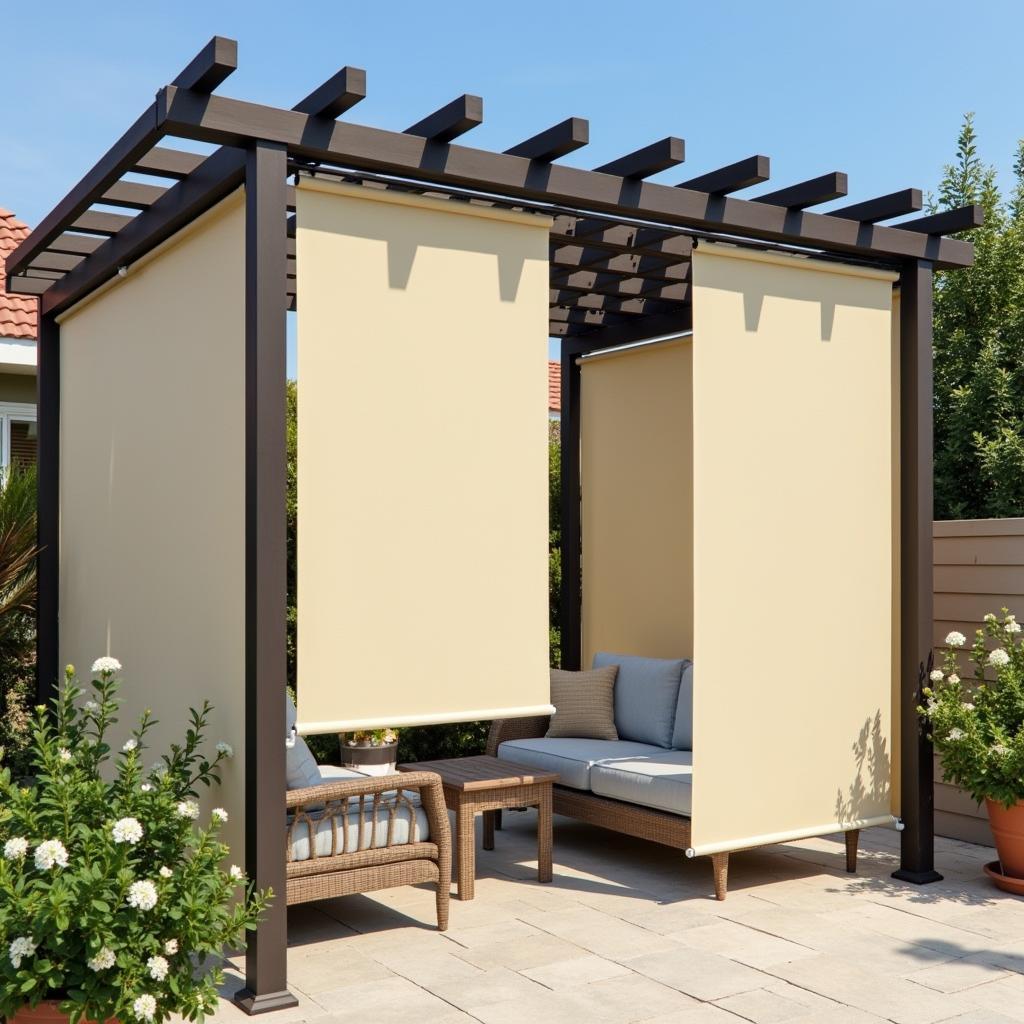 Pergola Fabric Screens for Privacy and Shade