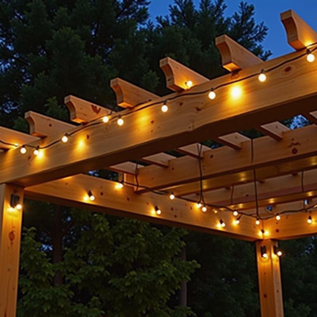 String Lights on a Pergola Create a Magical Ambiance