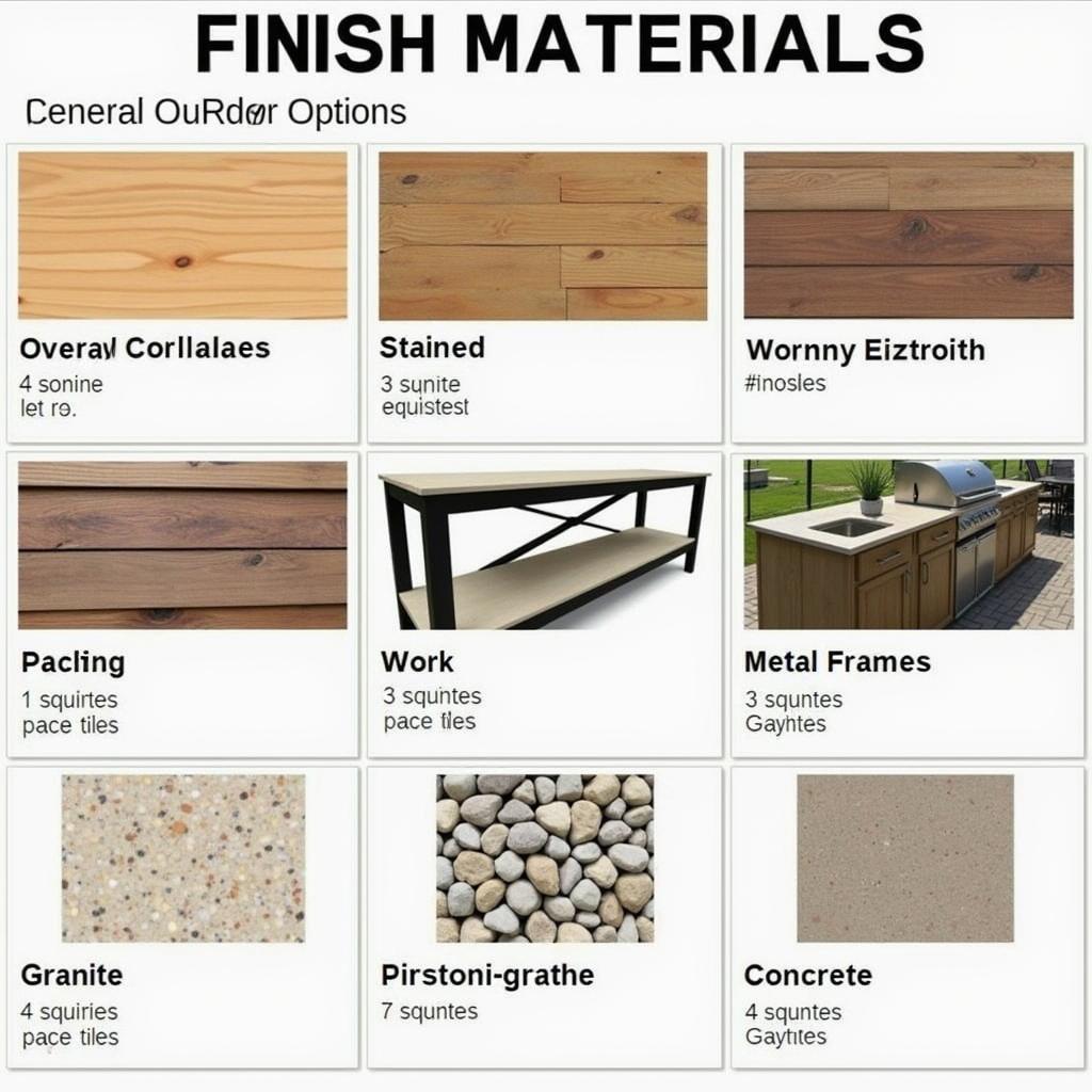 Pergola Outdoor Kitchen Material and Finishes