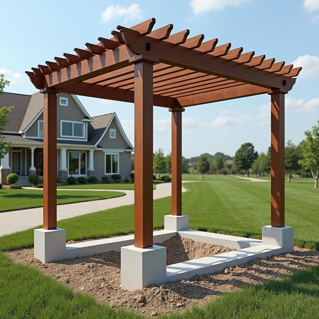 Concrete Footings for Pergola Stability