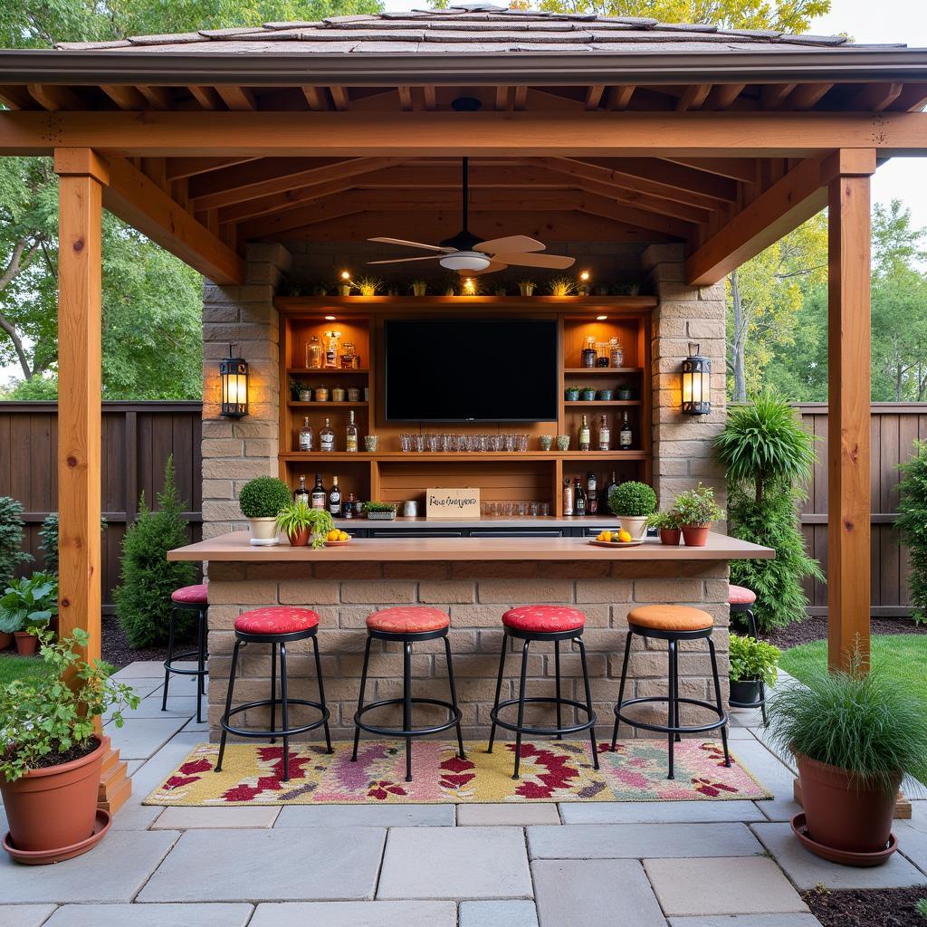 Personalized Pergola Bar Decor