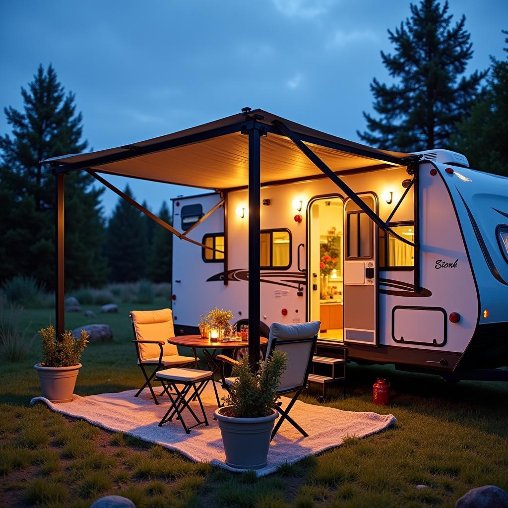 Portable RV Pergola Setup