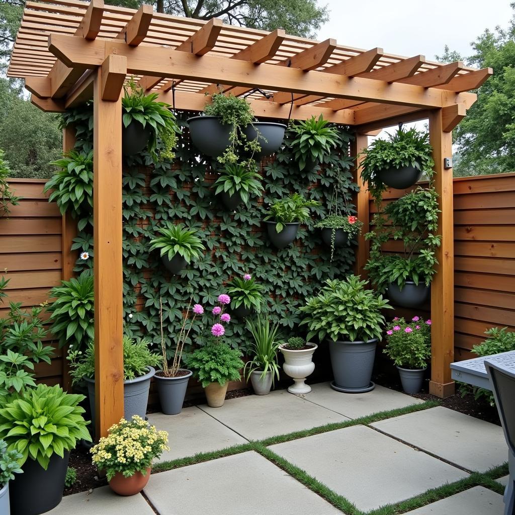 Vertical Garden Privacy Pergola Fence