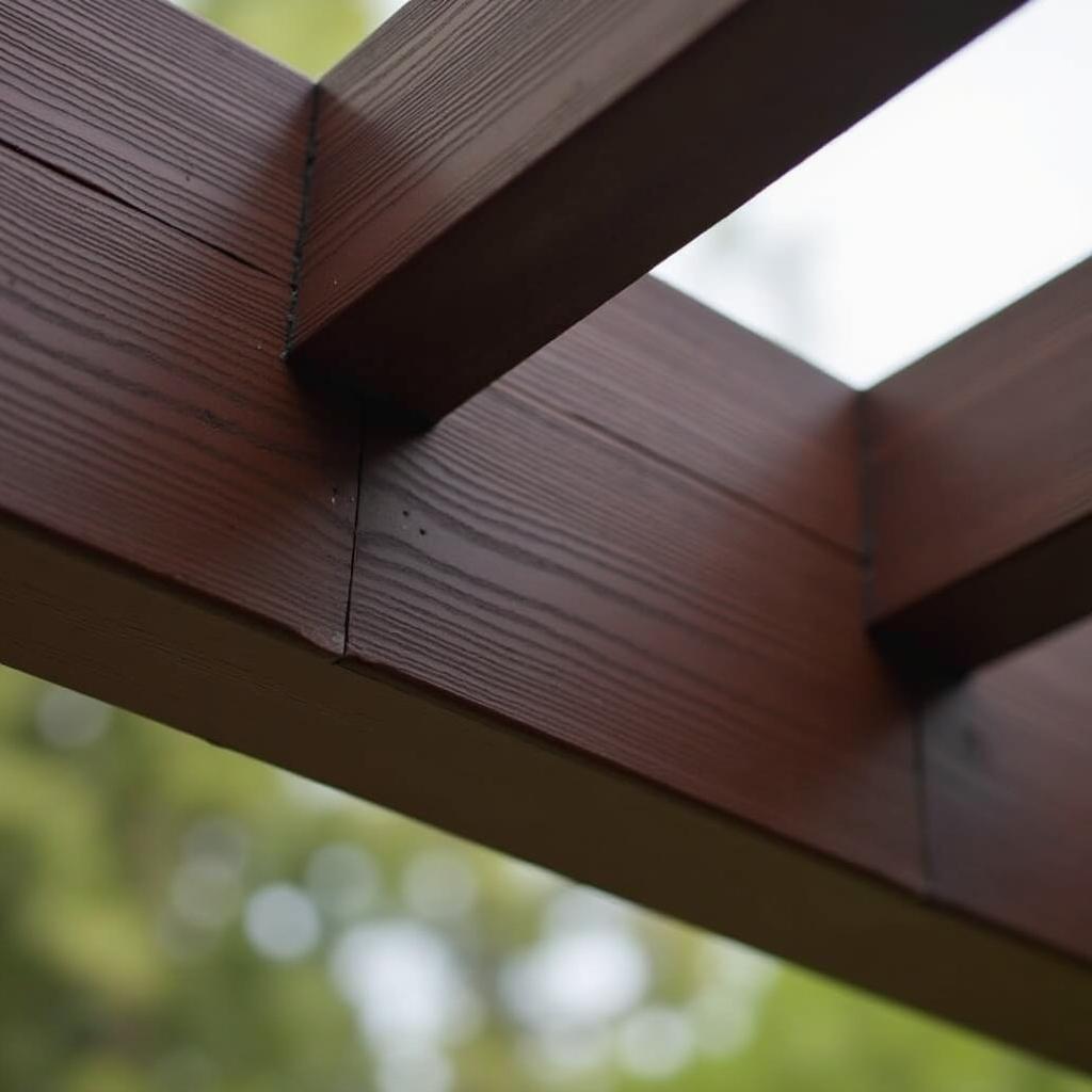 Protected Pergola with a Dark Stain