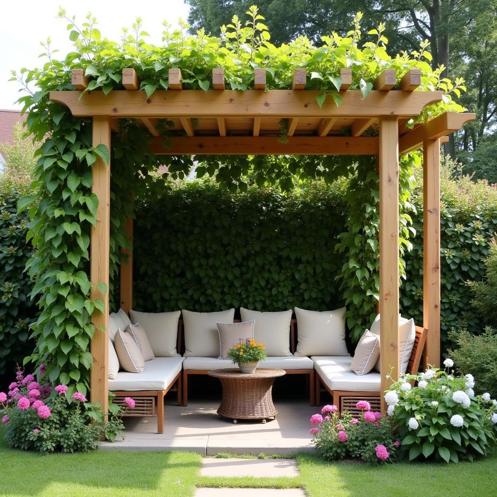 Single Support Pergola Garden Retreat