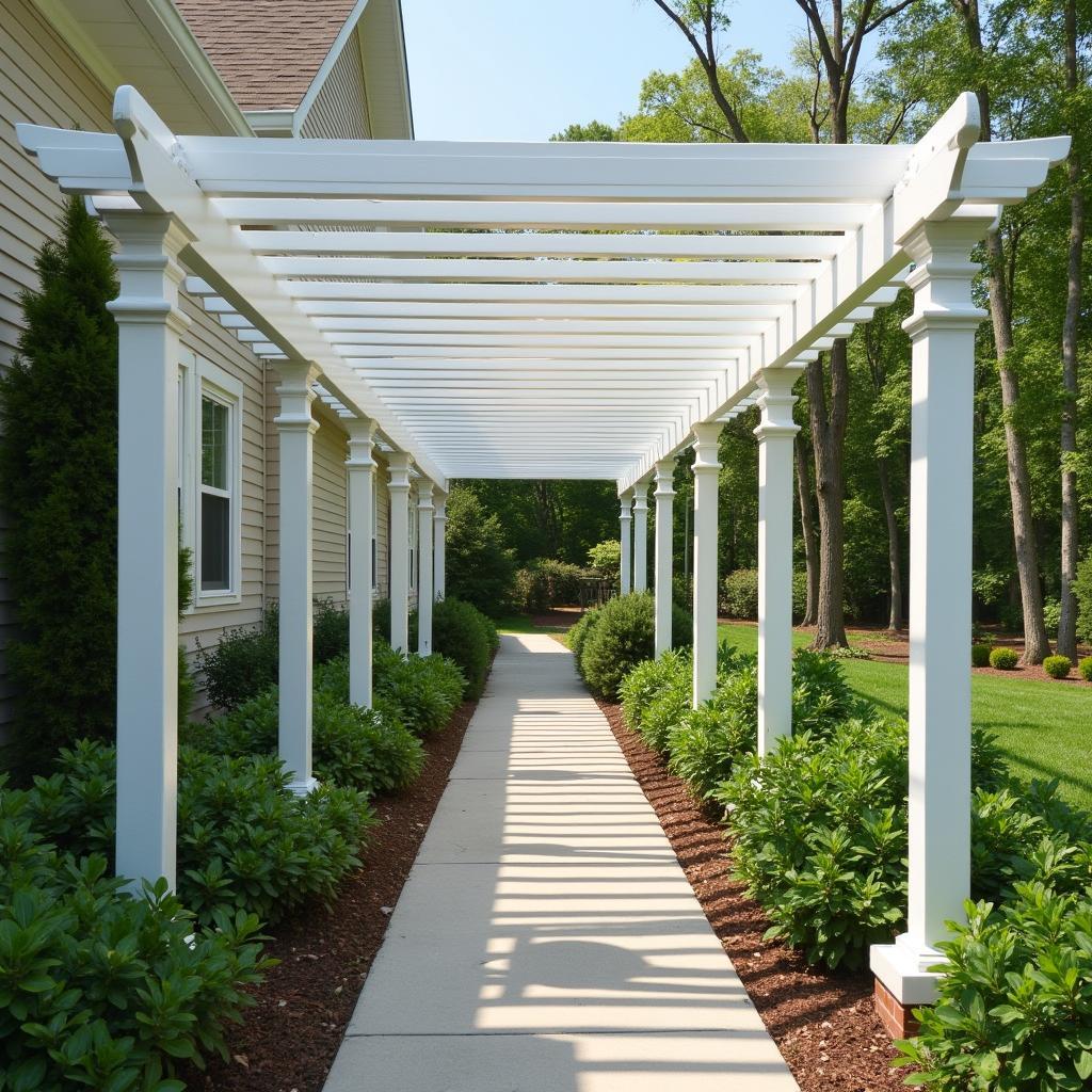 Vinyl Pergola Walkway Low Maintenance Design