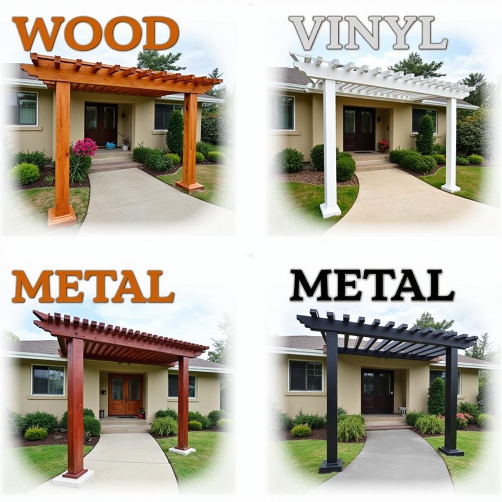 Wood, Vinyl, and Metal Arched Pergolas