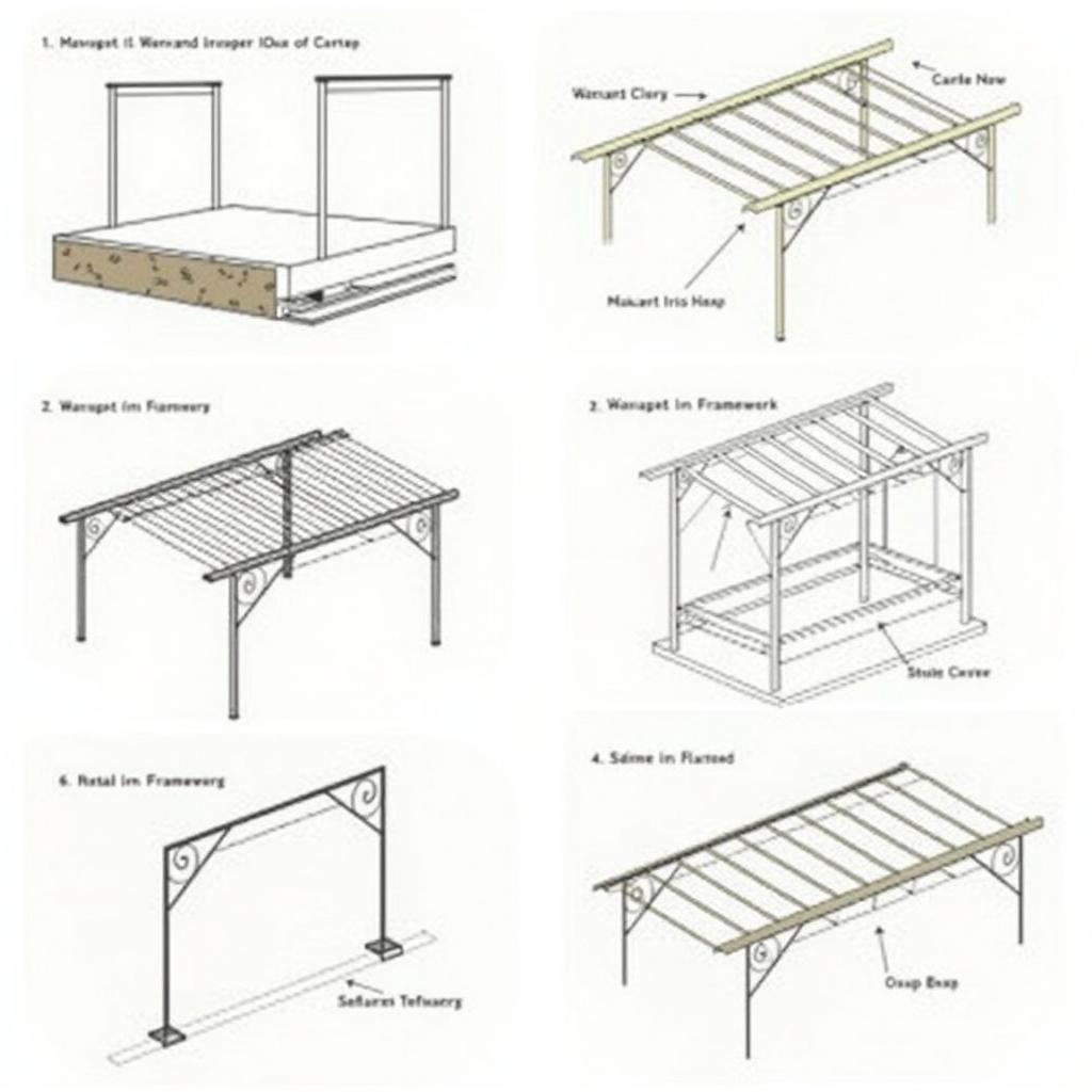 Wrought Iron Pergola Carport Construction Process