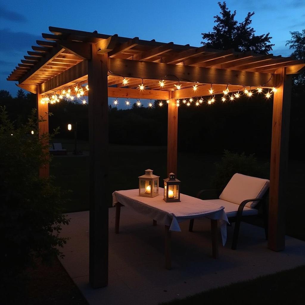 Zen Pergola Lighting Ideas